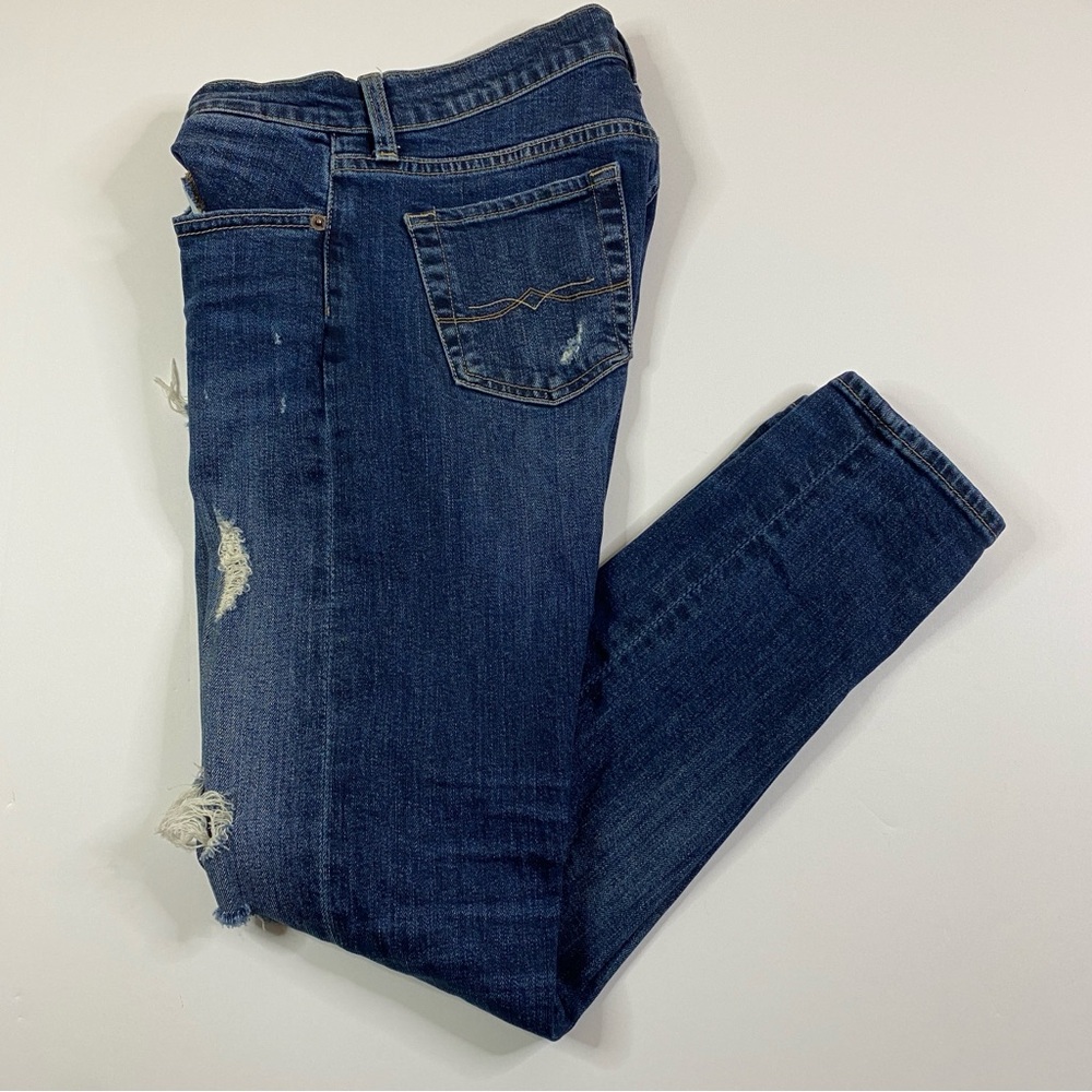Lucky‎ Brand Jeans Women's 0 Sienna Slim Boyfriend Distressed Denim Medium Wash - Picture 2 of 12